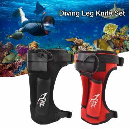 Scuba mergulho faca perna envoltórios titular cortador de mergulho coldre mergulhador leggings faca capa lâmina bainha coldre para snorkeling - Image 1