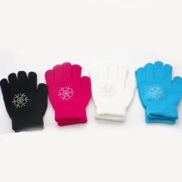 Luvas infantis de patinação elástica antiderrapante, luvas quentes, patinação artística, esportes no gelo, inverno - Image 1
