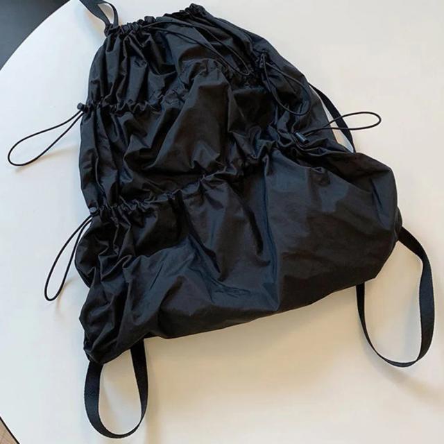 Mochila de Ombro Impermeável Unissex de Grande Capacidade em Nylon Leve e de Cor Sólida