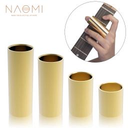Naomi dourado-banhado a aço guitar slide comprimento 28 50 60 70 mm inoxidável slider guitar borda lisa metal dedo slide para guitarra - Image 1