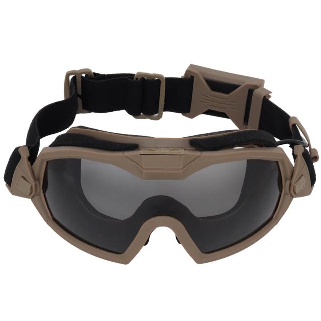 Óculos transparentes para esportes ao ar livre com micro ventilador e proteção resistente para Airsoft, Paintball e caça