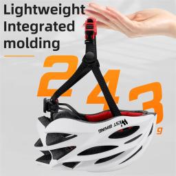 West Biking-Capacete de Ciclismo Ultraleve, Capacete de Bicicleta Integralmente Moldado, Respirável, Absorção de Choque, Motocicleta, E-Bike, Bicicleta - Image 2