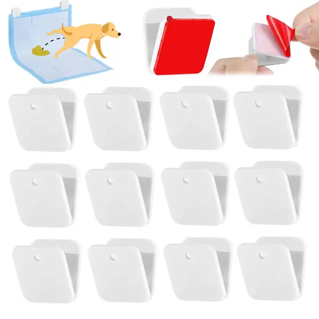 Tapete Absorvente Reutilizável para Pets com Clips, 12 Peças e 30 Rolos de Sacos Descartáveis para Urina e Fezes