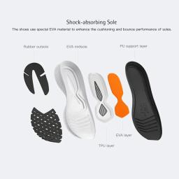 Xiaomi mijia tênis 2 tênis de corrida esporte uni-moldagem absorção de choque sistema de bloqueio de espinha de peixe elástico tricô vamp para homem - Image 4