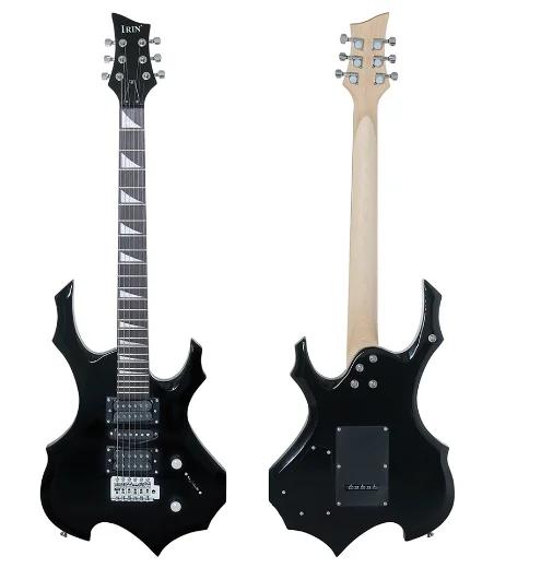 Guitarra Elétrica Preta com Cabo de Conexão De Áudio, 6 Cordas, Campus Student Rock Band, Trendy Play, Conjunto Iniciante - Image 1