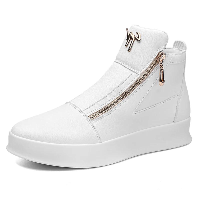 Novo zíper designer tênis masculino plataforma de luxo sapatos casuais de alta qualidade tênis masculinos na moda tênis de couro - Image 1