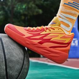 TopFight-Tênis de Basquete Masculino, Padrão Chama, Malha, Respirável, Mid Cut, Tênis Esportivos, Amortecimento, Botas de Cesta Casual, Bola 2.0 - Image 3