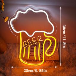 Bar Beer Neon Sign, Loja Home Decor, Luzes LED De Cozinha 3D, Luminous Neon Lamps, Store Party, Housebar Wall Decor - Image 5