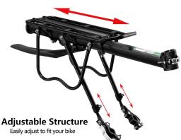 ROCKBROS-Bicicleta Traseiro Rack, Ciclismo Quick Release, de alta resistência, liga de alumínio, MTB bicicleta, suporte de bagagem - Image 4