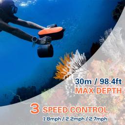 Jet Ski elétrico scooter subaquática para crianças e adultos, equipamento de mergulho, impulsionador subaquático, piscina, mar, 60mins, 350W - Image 3