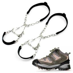 Ao ar livre gelo gripper neve antiderrapante escalada crampons grampos garras de corrente apertos botas sapato capa para s caminhadas inverno - Image 1