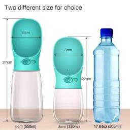 Garrafa de água cão portátil, caminhada ao ar livre, cachorro, pet, viagem, tigela, suprimentos para gatos, 350ml, 550ml - Image 5