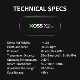 XOSS-X2 Pro Monitor de Freqüência Cardíaca Sensor, Beat Band, BBP para Braçadeira Braço, Natação, Veleiro, Fitness, Corrida, Ciclismo - Image 2