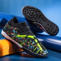 Picos longos dos homens chuteiras de futebol, Indoor Calçados Esportivos, Botas de Futebol Profissional, Sapatos Macios Respiráveis Unisex, Drop Shipping - Image 3