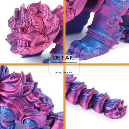 3D Impresso Lion Dance Articulado Articulado, Decoração Desktop, Ornamento Festival da Primavera Brinquedos, Casa e Escritório, 15cm - Image 6