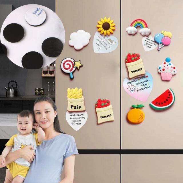 Ímãs Magnéticos Autoadesivos Redondos de Borracha para Artesanato DIY e Geladeira – Pacote com 10 Peças