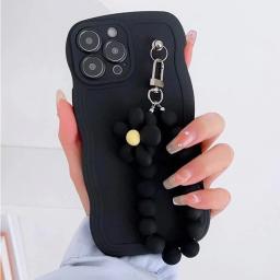 Pulseira floral high-end vintage para iPhone, estojo anti-queda, bordas onduladas, 11, 12 Pro, 13, 14, 15Pro Max, 78Plus - Image 2