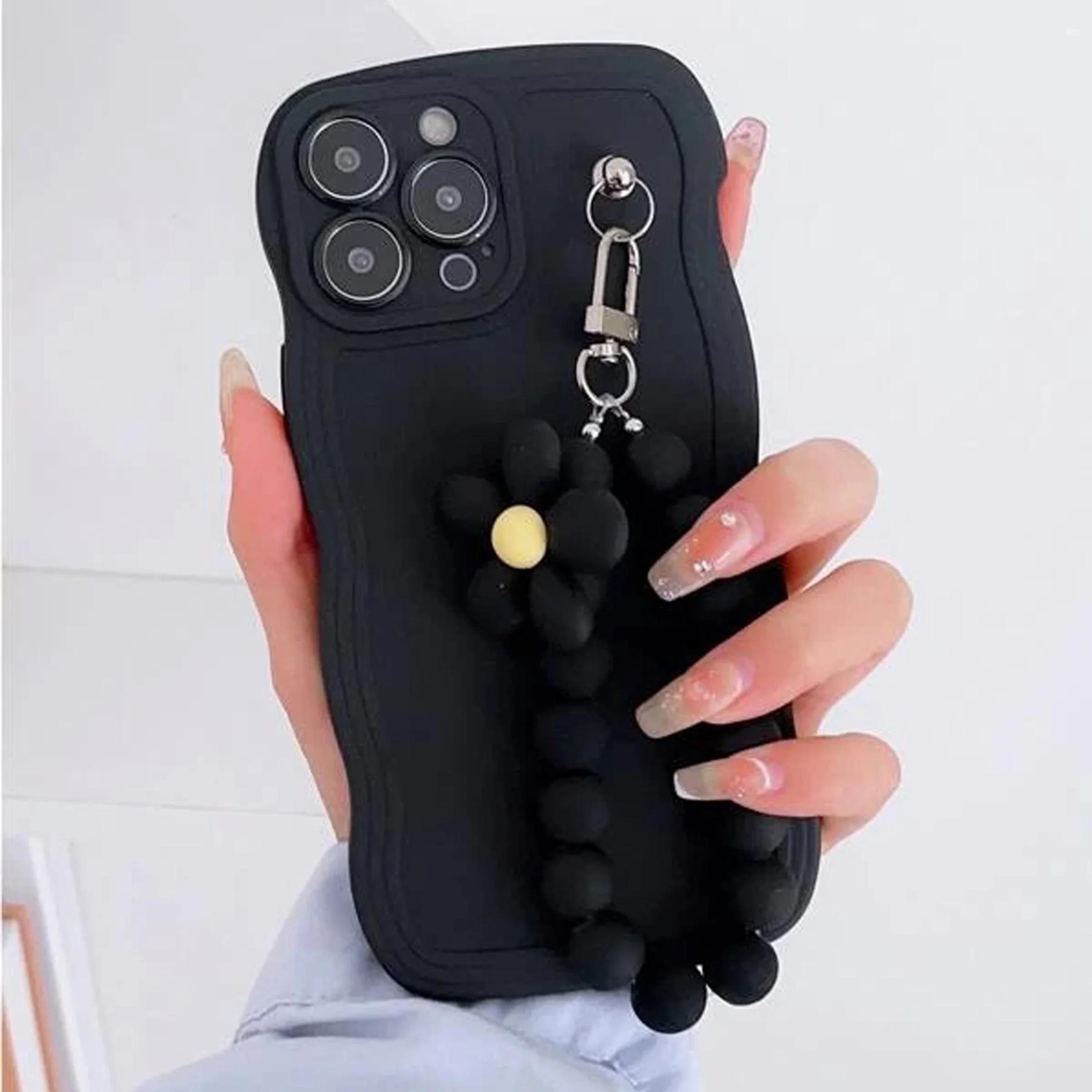 Pulseira floral high-end vintage para iPhone, estojo anti-queda, bordas onduladas, 11, 12 Pro, 13, 14, 15Pro Max, 78Plus - Image 1