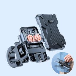QOOVI-Suporte para Celular Bicicleta, Suporte de Bicicleta, GPS Mount, Suporte à Prova de Choque para iPhone 14 Pro, Samsung, Xiaomi - Image 4