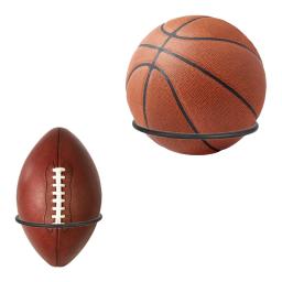 Suporte de bola dobrável montado na parede, esportes bola Display Rack, basquete, voleibol, rugby, futebol, futebol, 2 Pack - Image 6