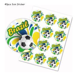 40pcs futebol adesivo personalizado bola de futebol etiqueta auto-adesiva bola de futebol adesivo para quartos de crianças - Image 2