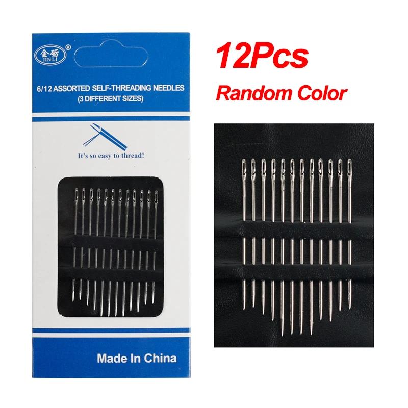 Kit De Agulhas De Costura De Aço Inoxidável, Buraco Grande, Olho Grande, Costura À Mão, Tricô De Fios DIY, Tubo De Armazenamento - Image 1