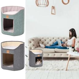 Cama dobrável e lavável para gatos, Caverna aconchegante, Cama para cachorros portáteis, Cama de gatinho para pequenos e médios animais - Image 4