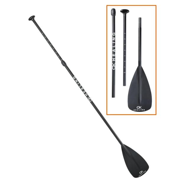 Remo ajustável de prancha para caiaque inflável em fibra de vidro, 175-205cm, ideal para esportes aquáticos