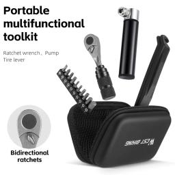 Oeste bicicleta-kit de ferramentas de reparação portátil, saco multiúso, mtb e cápsula armazenamento bicicleta estrada, acessório ciclismo - Image 2