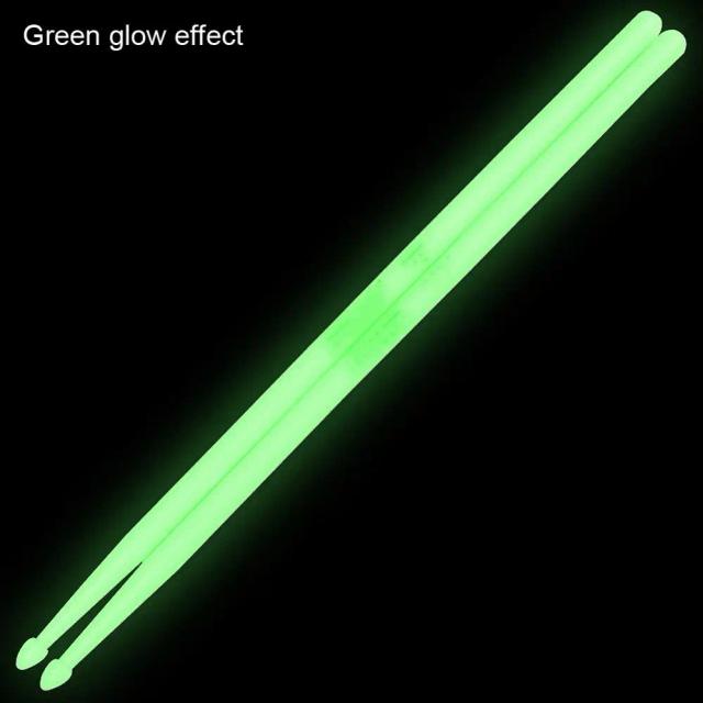 Baquetas Profissionais de Nylon Fluorescentes com Luz Brilhante 5A para Instrumentos Musicais
