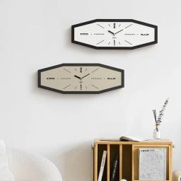 Relógios de parede estilo retro simples Decoração de casa Relógios de parede originais Nordic Trendy, Decoração muda, Mobiliário doméstico - Image 6