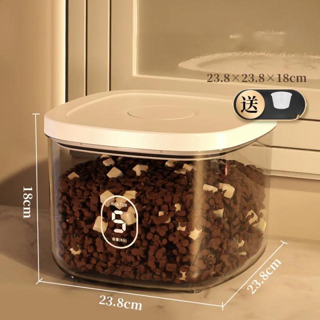 Armazenamento Secco para Ração de Cães e Gatos - Tanque Plástico Selado e Umidade-Prova com Capacidade de 6kg