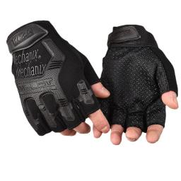 Luvas táticas de meio dedo para homens, equipamento protetor, paintball, airsoft, tiro, combate, antiderrapante, bicicleta, dedo cheio - Image 2