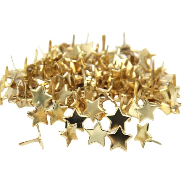 Conjunto de 50 Prendedores de Papel de Metal Artesanais em Mini Trança para Projetos de Scrapbooking e Artesanato DIY