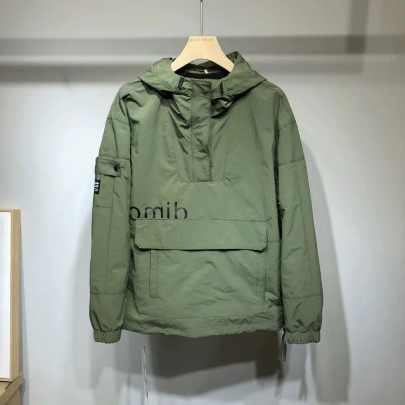 Jaqueta de alpinismo masculina, streetwear coreano, moletom com capuz, capuz urbano, tendência japonesa, primavera, outono - Image 1