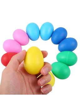 Egg Shakers Instrumentos musicais para crianças, brinquedos de plástico, Easter Egg Shaker para aprendizagem, percussão, pintura DIY, 12 peças - Image 1