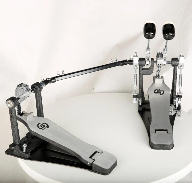 Pedal de Bumbo Duplo Alto Grau para Percussão de Tambor