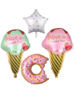 Balões de Sorvete Arco-íris, Balão de Balão, Sobremesa Tema Decorações, Casamento e Festa de Aniversário, 3pcs - Image 6