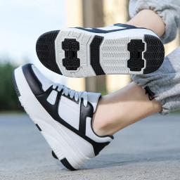 Sapatos de skate com 4 rodas para crianças, tênis para meninas e meninos, esportes de deformação ao ar livre - Image 2
