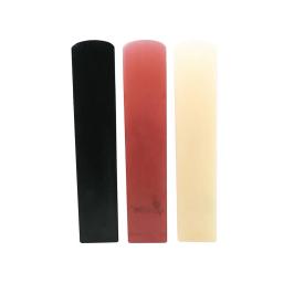 Peças de plástico sax palhetas para saxofone, clarinete, soprano, alto, tenor, saxofone, vermelho, amarelo, preto, peças de instrumento, 3pcs - Image 4
