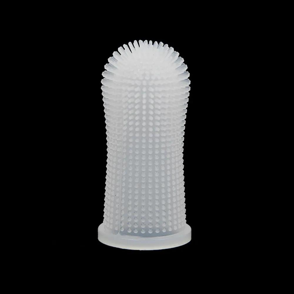 Silicone Dog Finger Toothbrush, Pet Dentes Ferramentas de limpeza para gatos Filhotes, Extra Macio, Suprimentos de cuidados dentários, 360 graus - Image 1