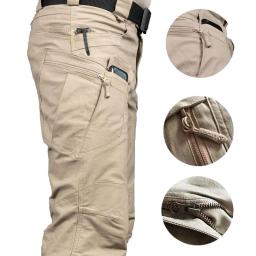 Calças leves para homens, corredores de combate, vários bolsos, calça resistente para trabalho ao ar livre e caminhada, calças elásticas para homens - Image 5