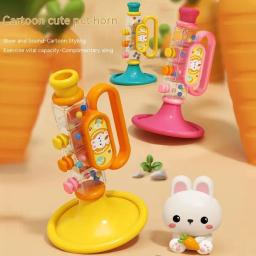 Little Rabbit Horn Toy para crianças, sopro Cartoon Harmonica, apito, instrumento musical, bebê vai - Image 1