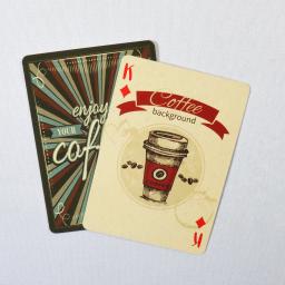 Retro Poker Playing Cards Deck, Vintage Coffee Mug Game e Party, Deck impermeável de cartas de jogo, 65x90mm - Image 4