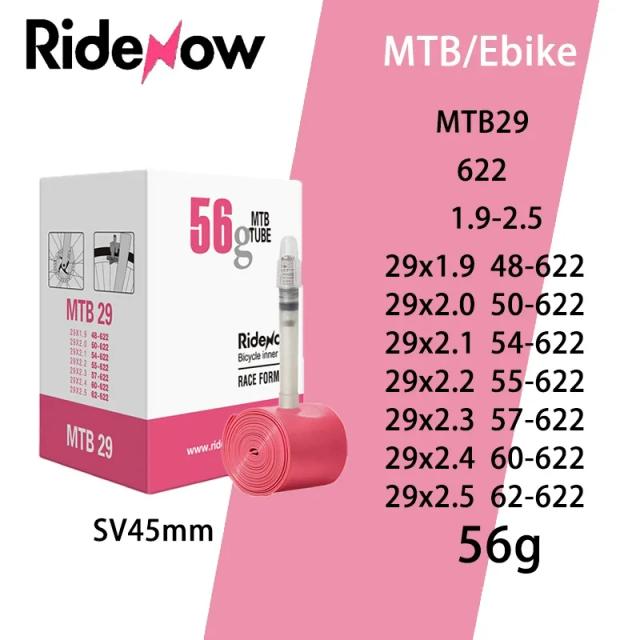 Ridenow Tubo Interno de Bicicleta Ultraleve 29/26/27,5 45mm para Mountain Bike