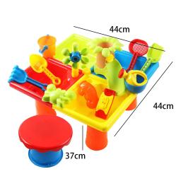 Mesa de atividades com areia e água para crianças, mesa sensorial com acessórios, navio pirata de praia ao ar livre, mesa infantil, 25 peças - Image 6
