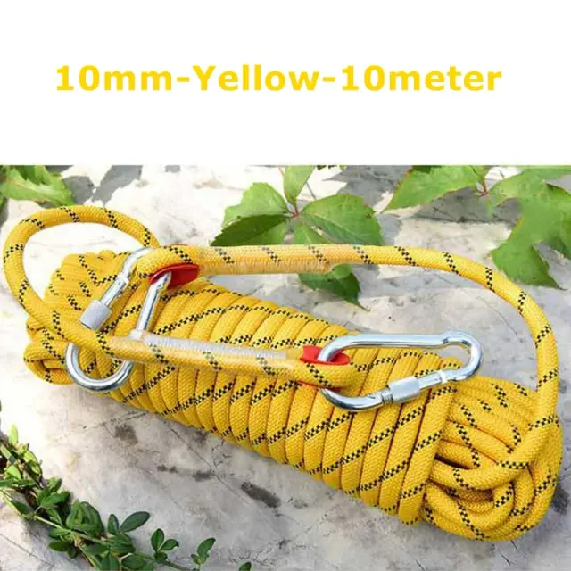 Corda de Escalada Flutuante de Alta Resistência para Trekking e Caminhadas - 10mm e 12mm, 10m e 20m