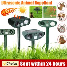 Repelente animal ultra-sônico posto solar, dissuasor exterior para gramados jardim, 300mAh - Image 1