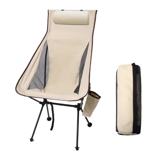 Cadeira de Camping Portátil Westtune com Encosto de Cabeça em Alumínio Leve e Dobrável para Pesca e Atividades ao Ar Livre