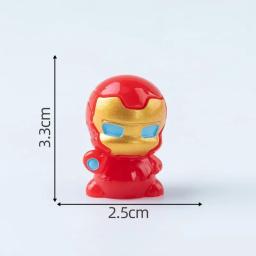 Marvel homem-aranha homem de ferro bolo de aniversário decoração boneca dos desenhos animados super-herói resina figura de ação bonito decorações interiores do carro - Image 4